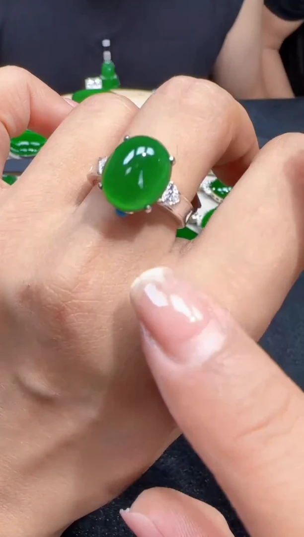 未镶嵌定制翡翠翡翠戒指59