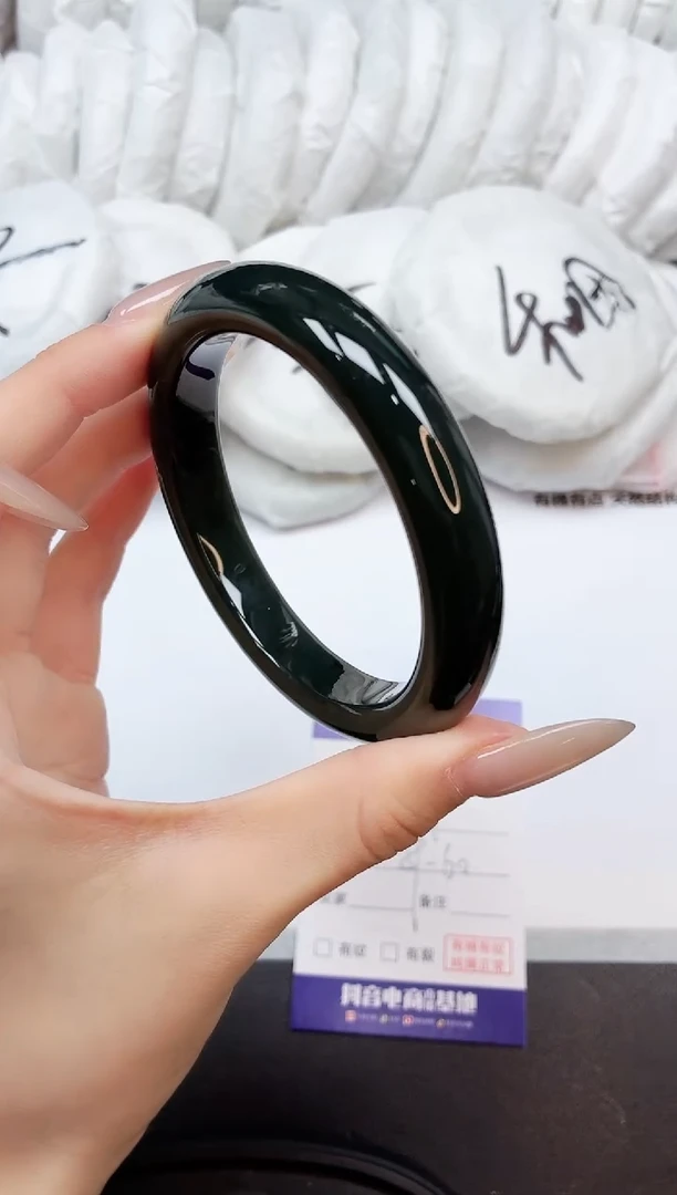 和田玉手镯未镶嵌10K129-59