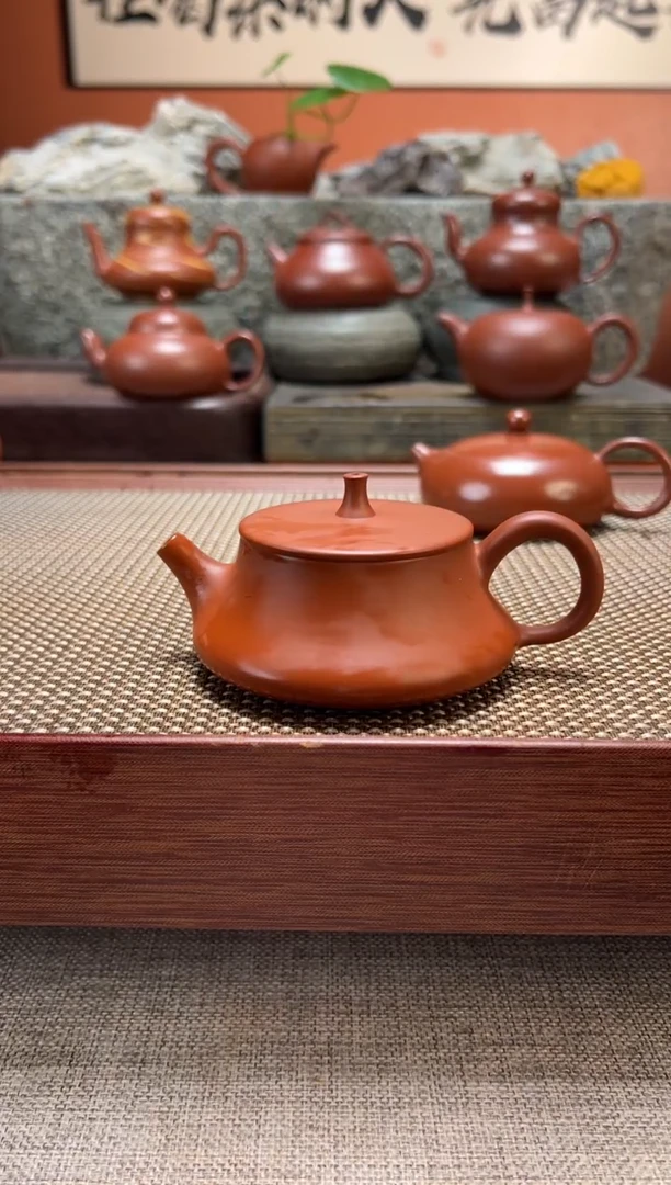 茶壶紫砂石瓢 全手工超薄胎
