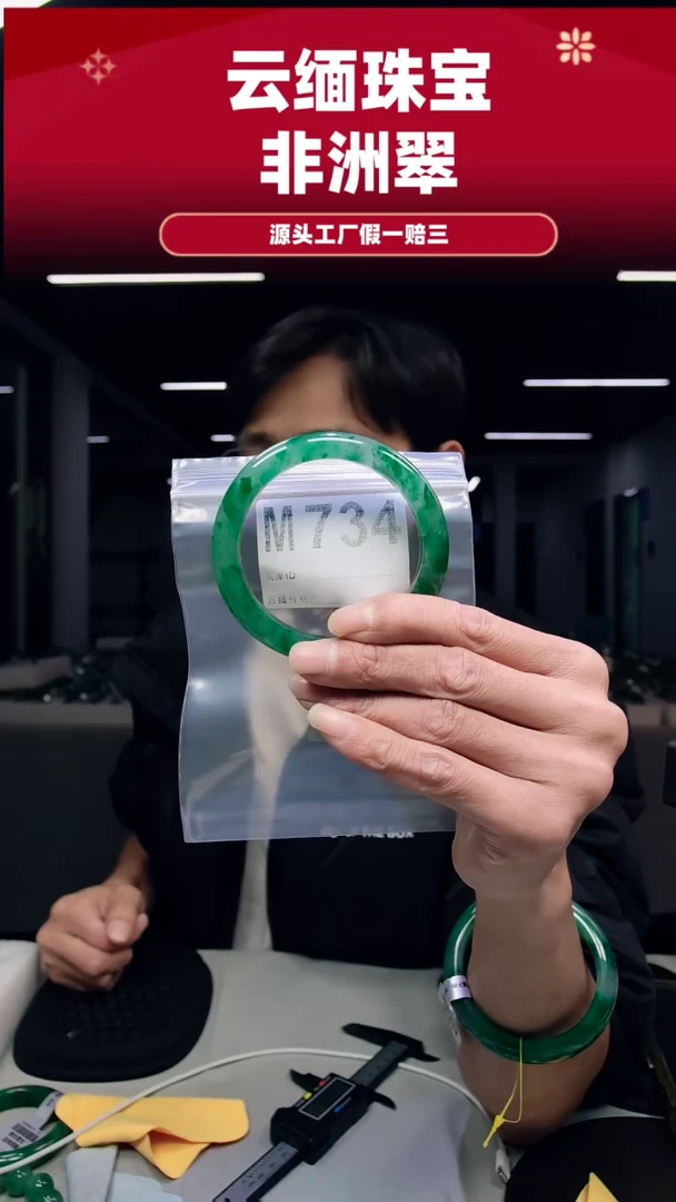 未镶嵌手镯石英质玉（非洲翠）57圈口M734