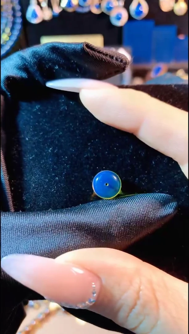 【闪购商品】琥珀珠宝奇石未镶嵌10MM蓝珀老型单珠
