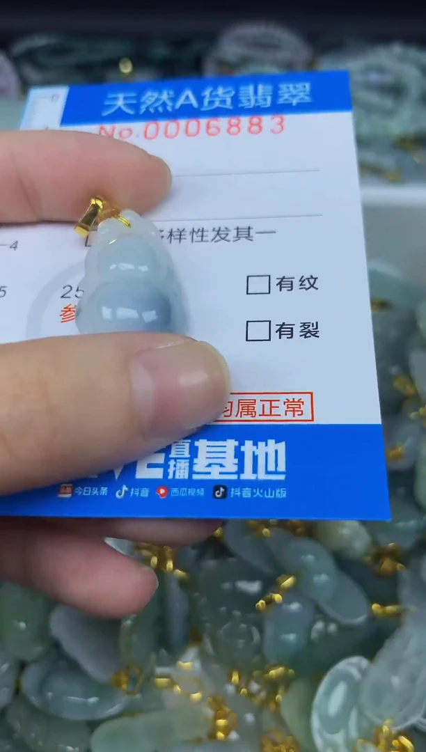 颈饰未镶嵌翡翠净货挂件-6883