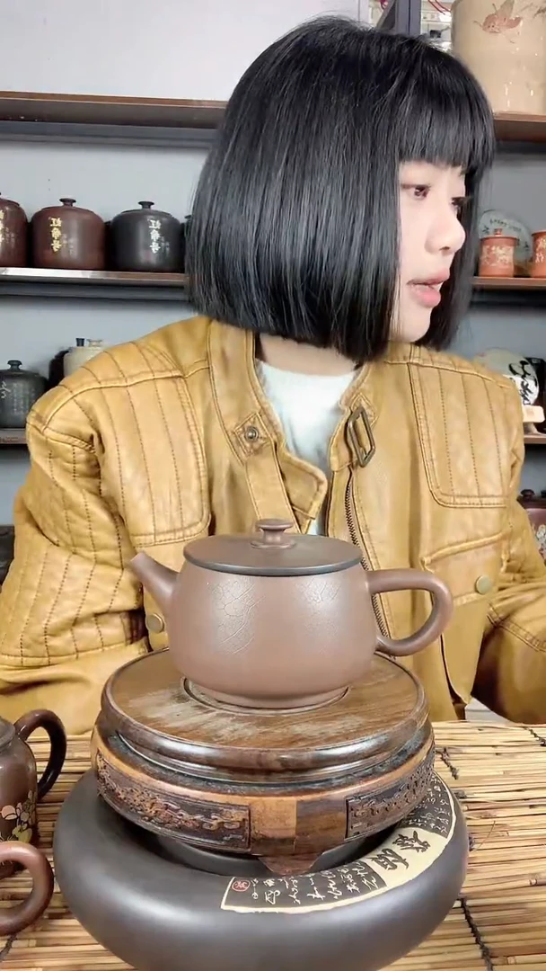 【闪购商品】罐建水紫陶手工彩填壶