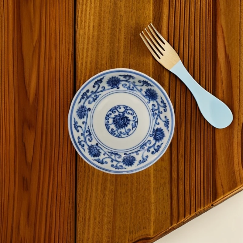 【景德镇】高温陶瓷，缠枝盘