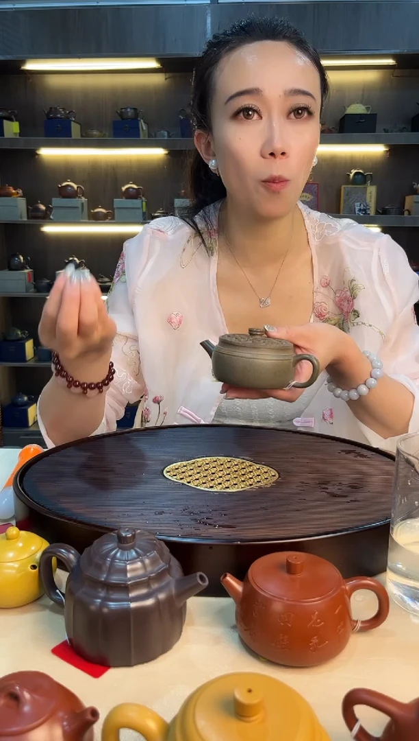 茶壶紫砂菱花大口井栏 龙背青柴烧 史鑫杰