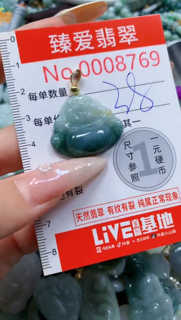 翡翠未镶嵌吊坠(不含链)8769