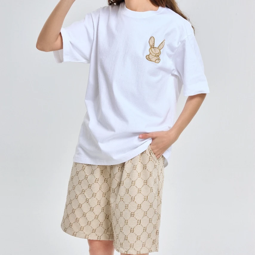 时尚百搭短袖男女同款休闲T恤2336