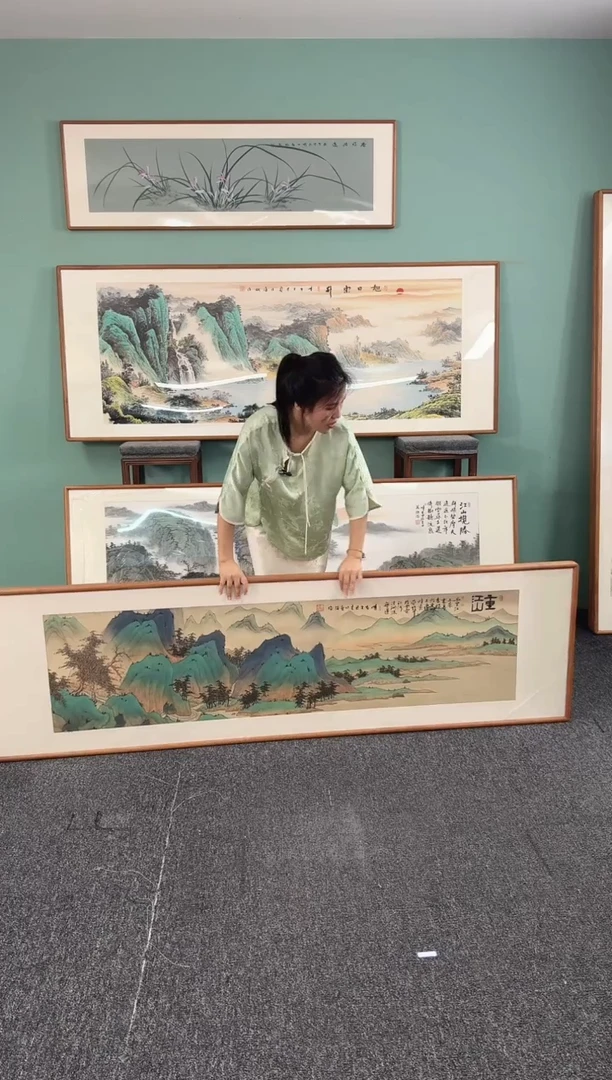 国画千里江山图210*60曹勇强