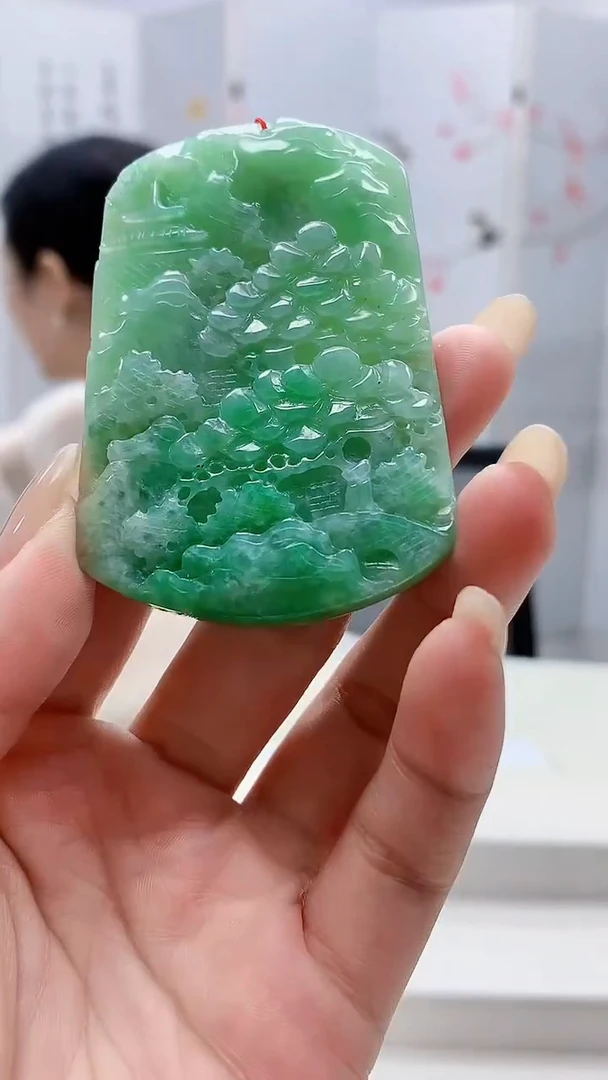 未镶嵌定制翡翠4852lr-毛货挂件36