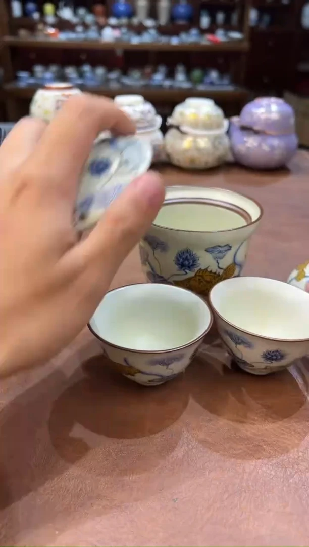 真的很便宜超好看会开片的旅行茶具