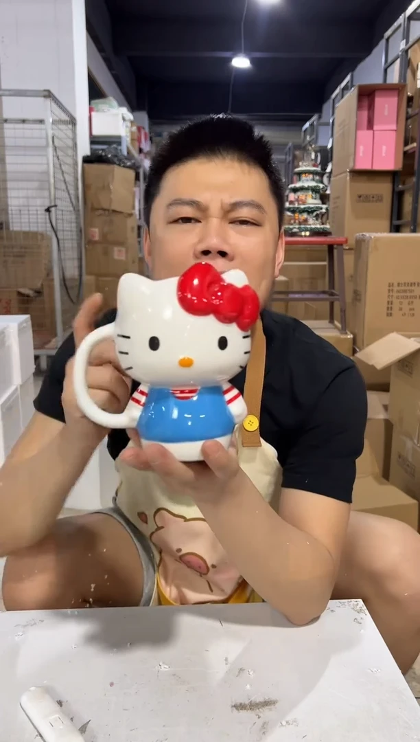 瓷片陶瓷条纹kt全身杯