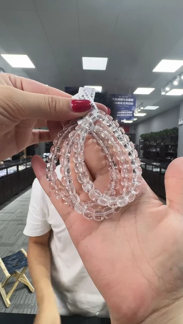 水晶手链未镶嵌6838CK 约8mm多样性发一件