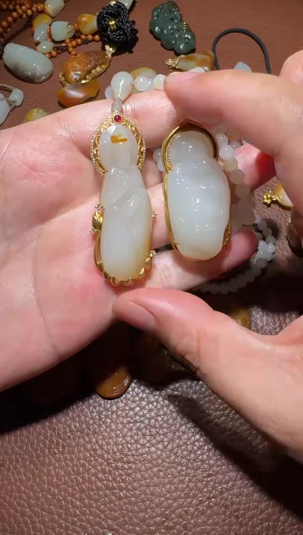 和田玉未镶嵌挂件沉*和田玉