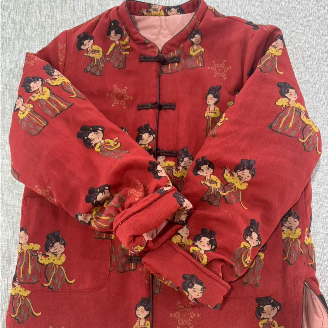 新款棉麻加厚新中式新疆棉服装