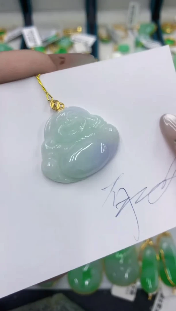 颈饰18K金镶嵌翡翠11111