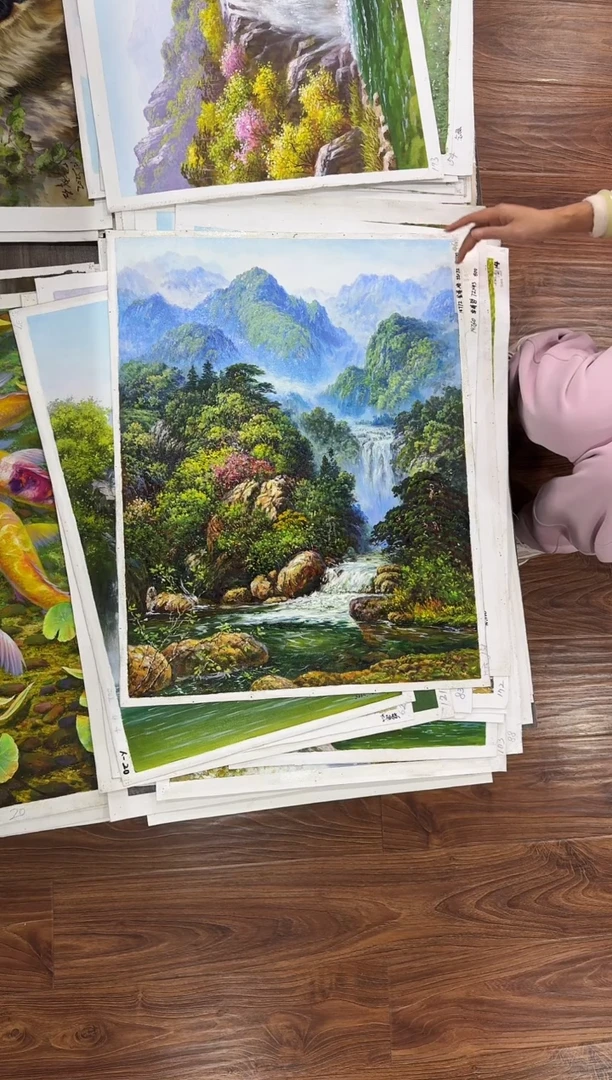油画【15号】朝鲜原创纯手绘孤品油画