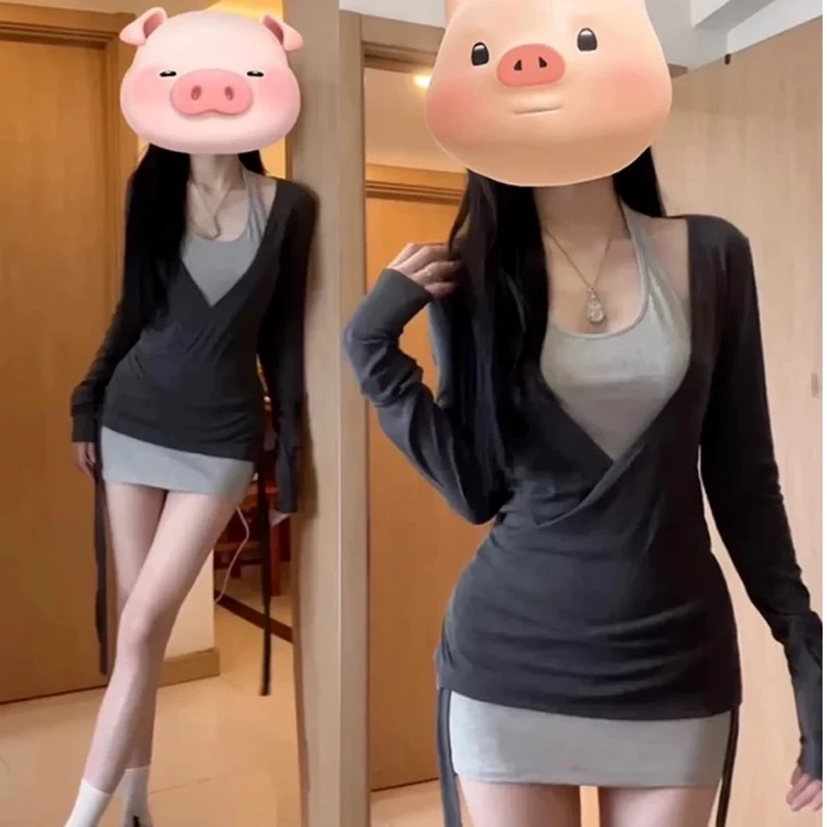 辣妹显瘦性感夏季包臀紧身收腰设计感纯欲百搭气质时尚打底裙子
