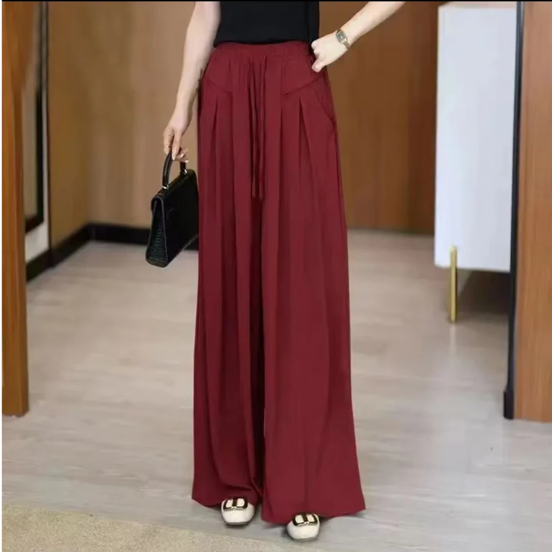2025春季爆款女士阔腿裤时尚休闲大码百搭洋气裙裤户外广场舞气质