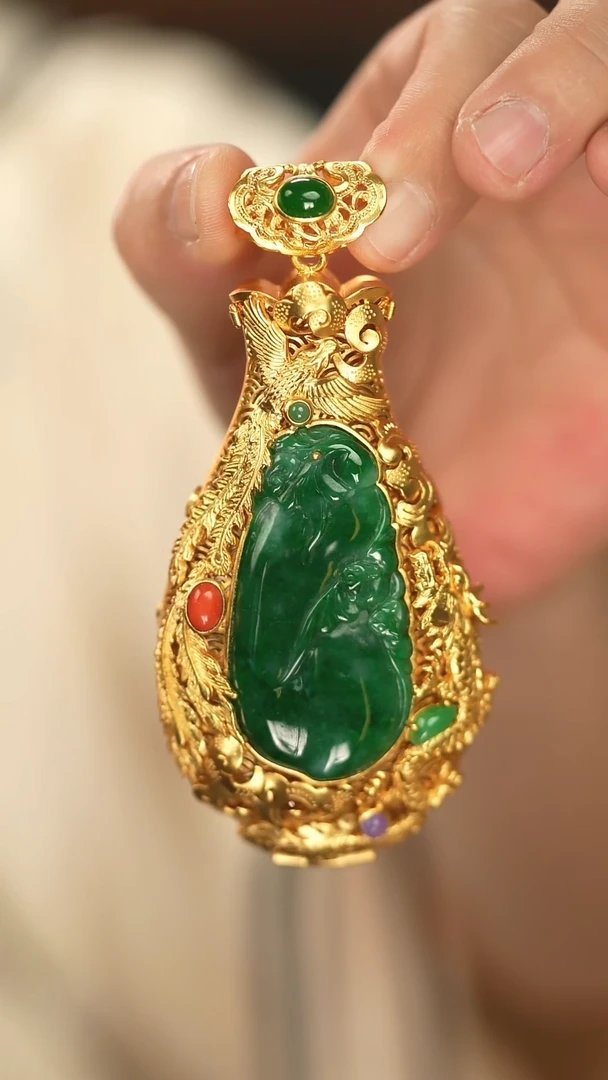 【闪购商品】翡翠吊坠(不含链)银S925镶嵌新款