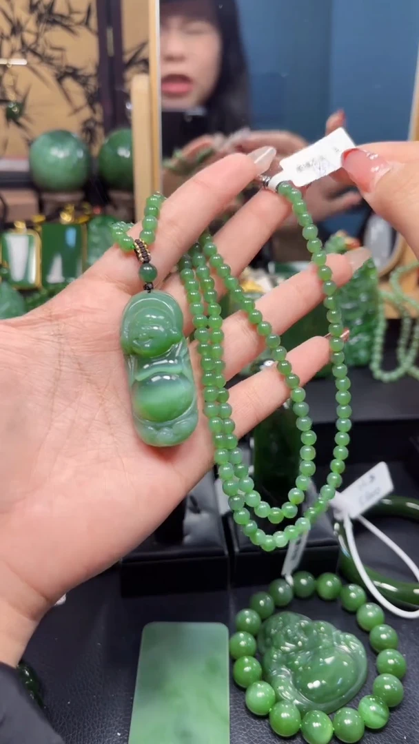 【闪购商品】和田玉（碧玉）吊坠(赠链)未镶嵌1