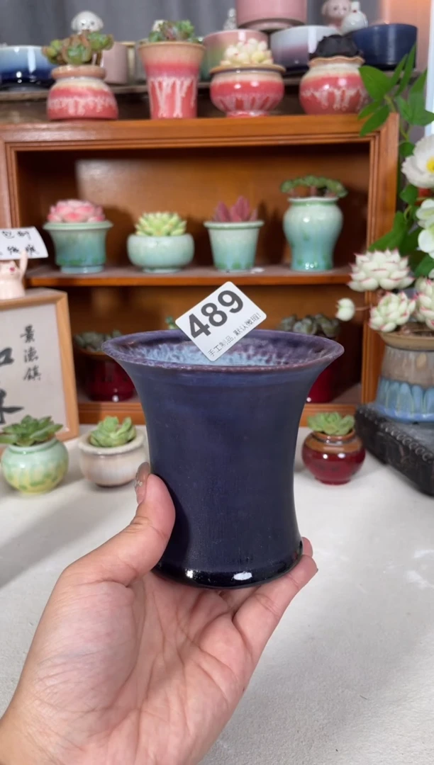 瓷片489知木小芳花盆