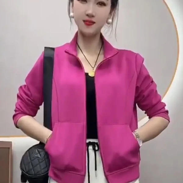 1休闲时尚运动彩色休闲外套短款