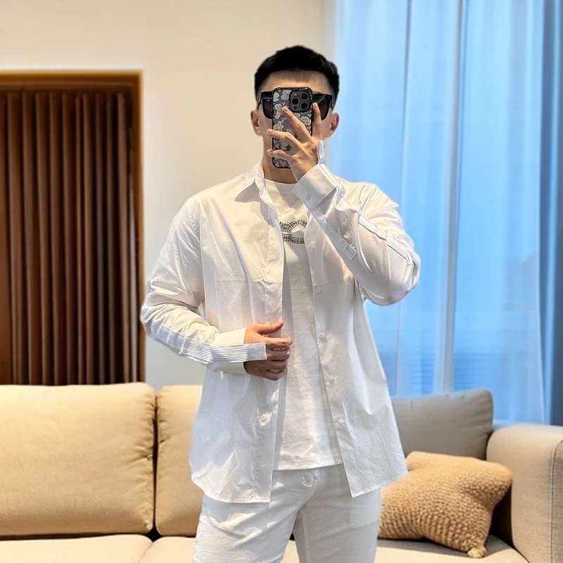 GDTN-春夏季新款男士潮流亲肤舒适百搭刺绣翻领长袖衬衫SY-2327