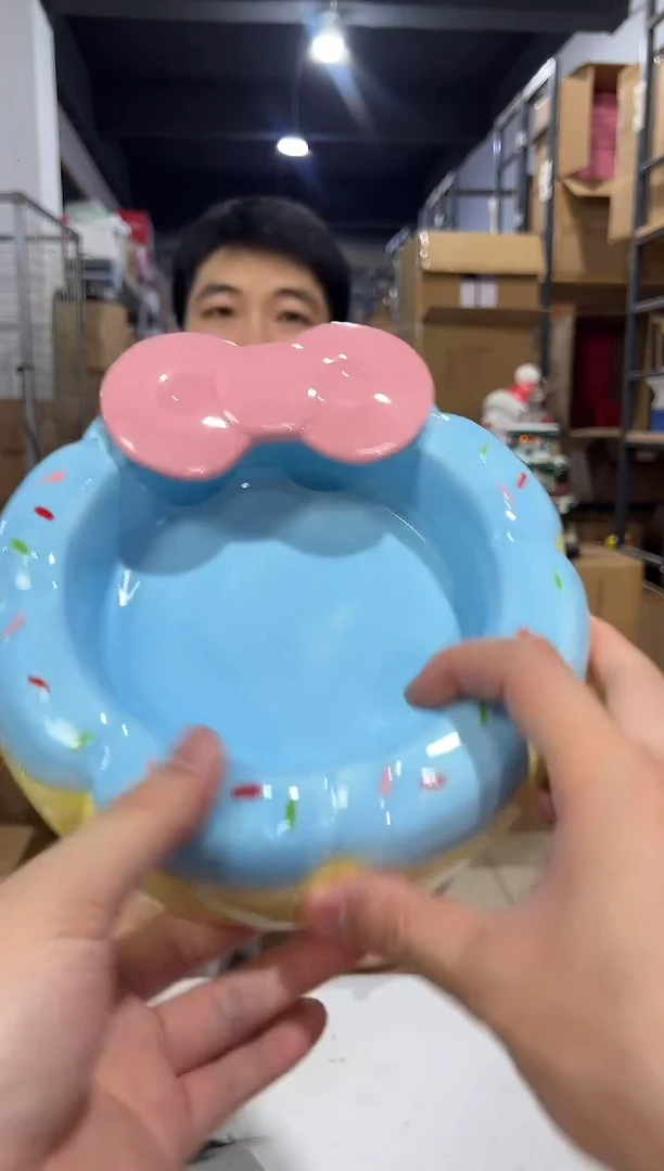 瓷片蛋糕蝴蝶结甜甜圈狗粮碗
