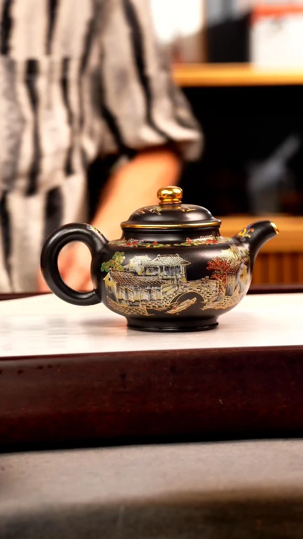 茶壶紫砂石黄 掇只 忆江南发出来