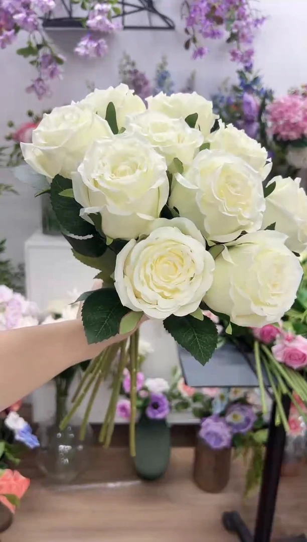 10枝白色洛神花花