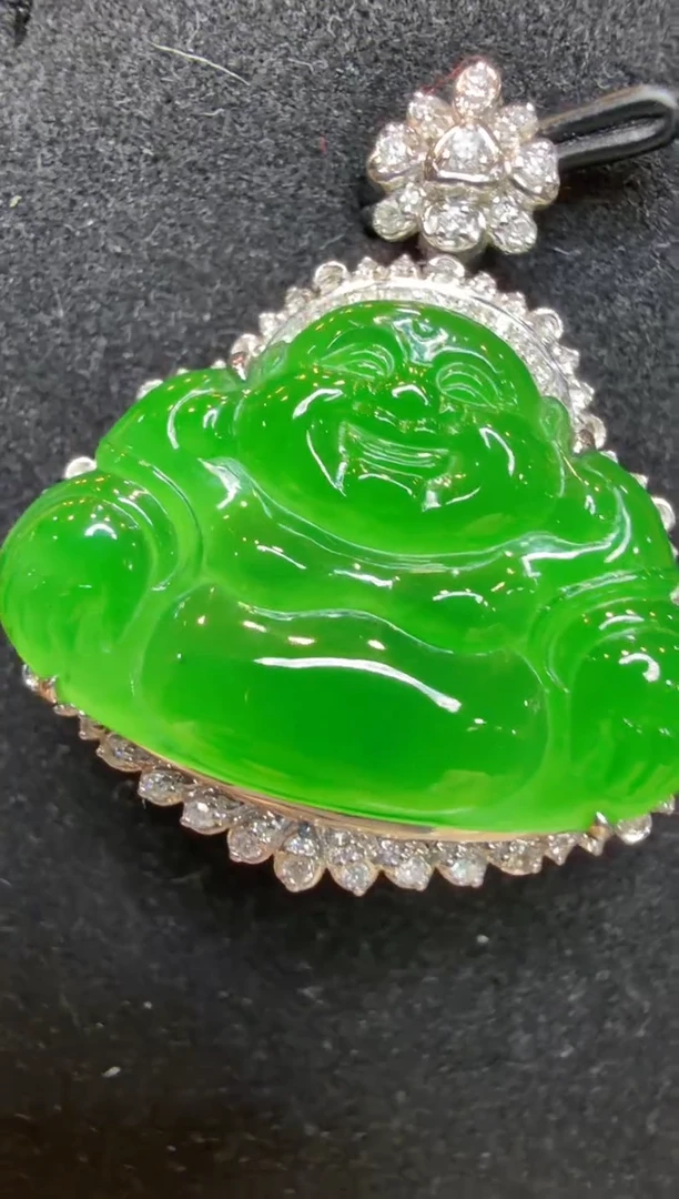 吊坠(不含链)18K金镶嵌翡翠多样性团购发一件