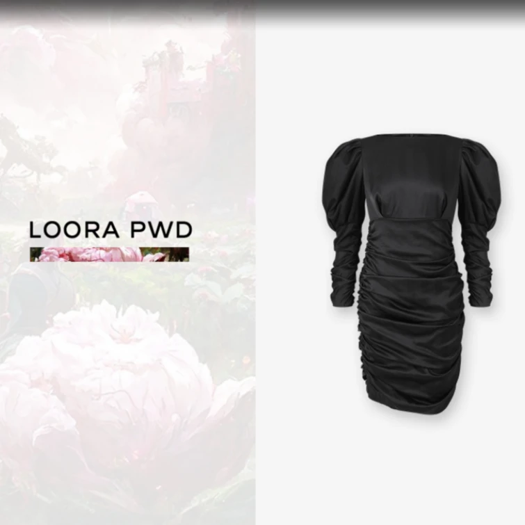 LOORAPWD/罗拉密码气质设计师修身时装连衣裙23WLAC0111N