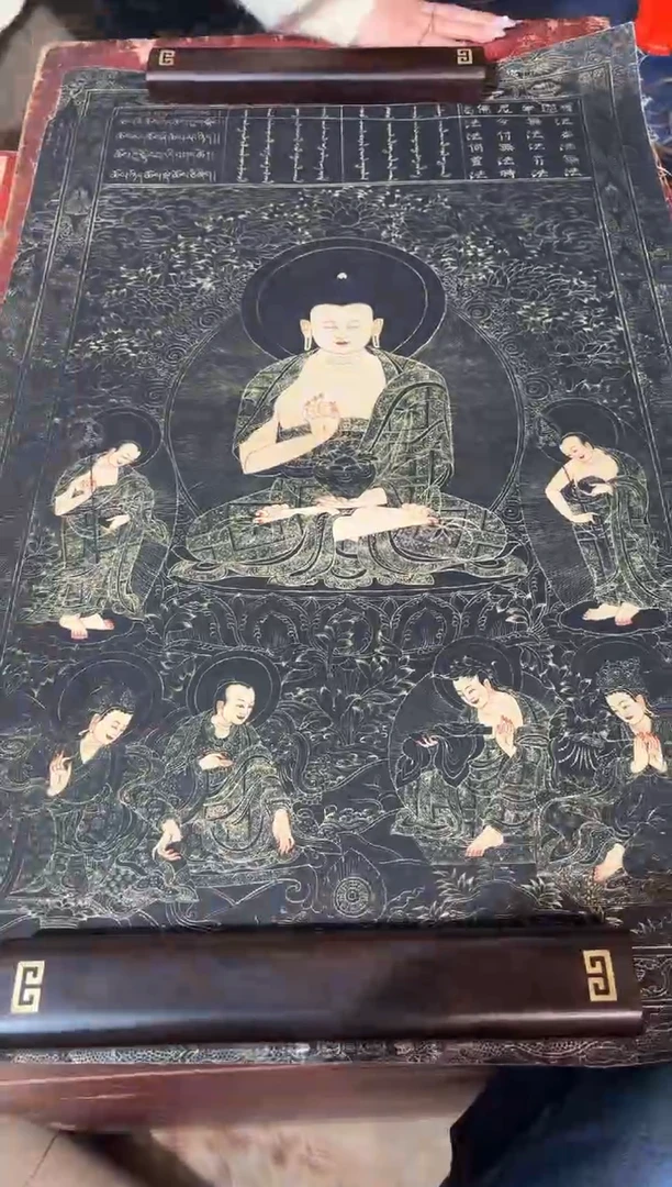 卷轴画龙妹的唐卡tk16