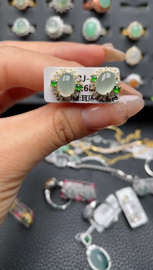 【闪购商品】翡翠戒指银S925镶嵌1111111111  59