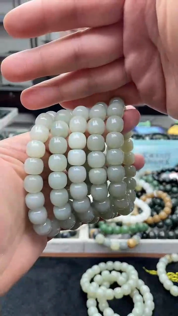 未镶嵌手串和田玉天然新疆且末天空蓝12有糖点拍一发一多样性发货