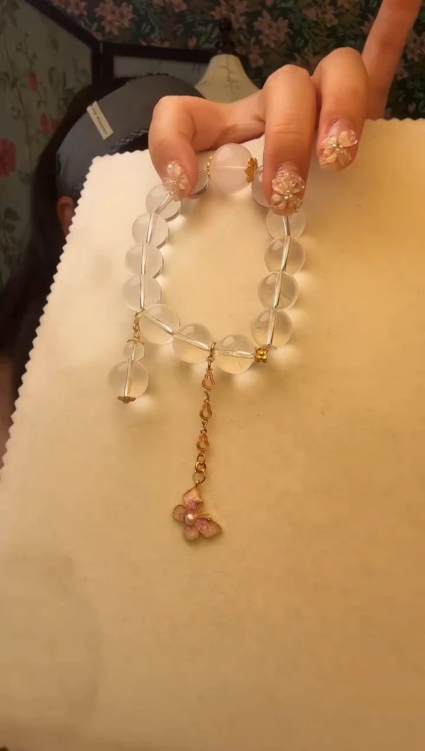 水晶手串未镶嵌白水晶设计手串14M