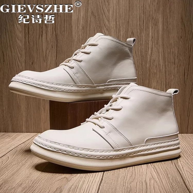 纪诗哲男鞋百搭轻便简约短靴男款潮流加绒休闲鞋子透气时尚马丁靴