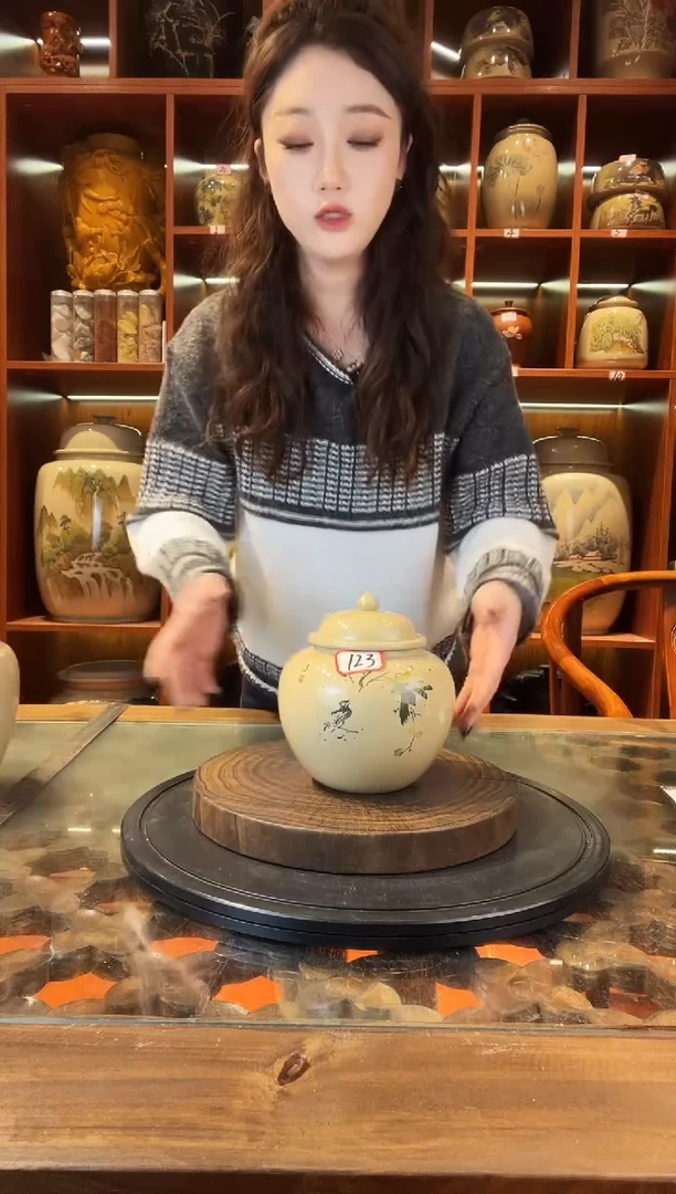 罐李旭泽作品白泥小茶罐@123