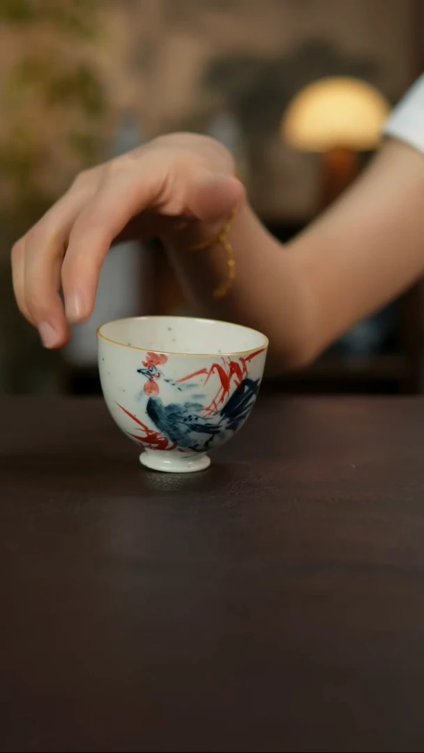 景德镇陶瓷杯碗柴烧多人