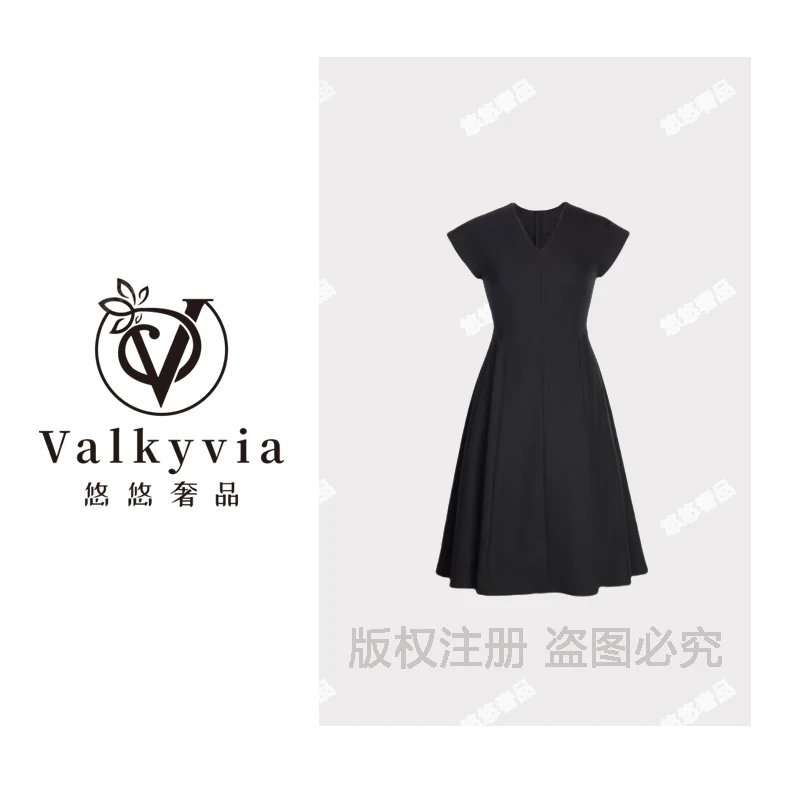 【Valkyvia/悠悠奢品】巴黎舞会江南赫本风气质收腰连衣裙女1129