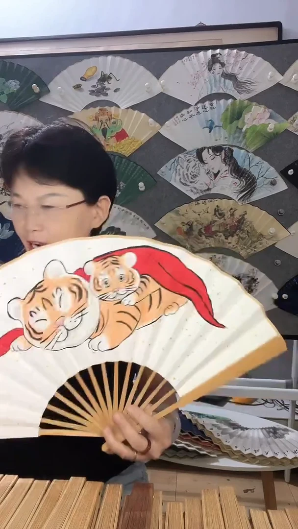 扇子十寸十五方玉竹折扇