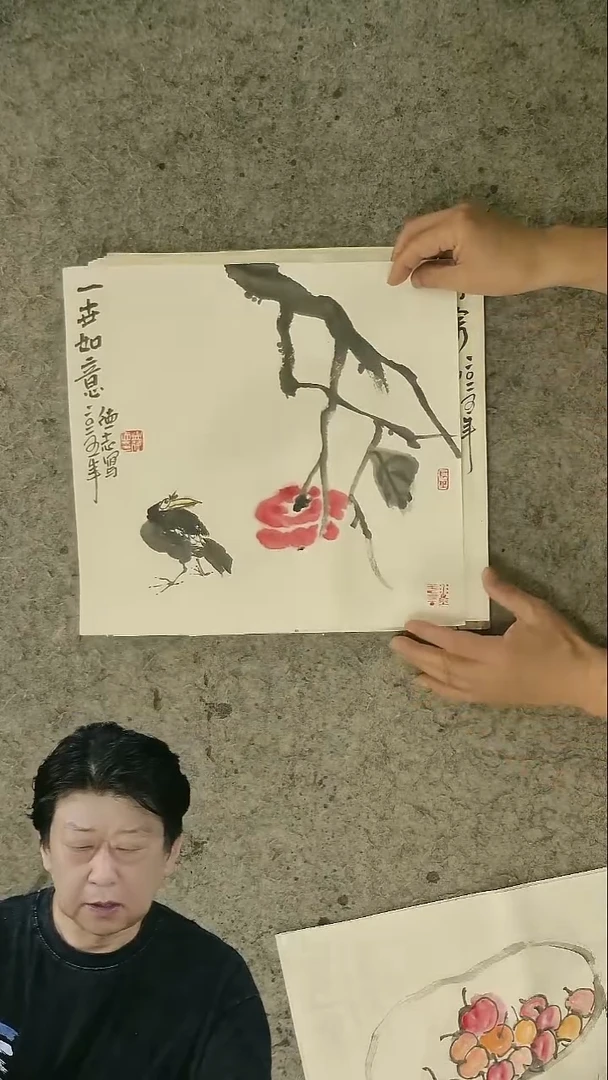国画温德志老师 国画 禅意小品  34*34cm