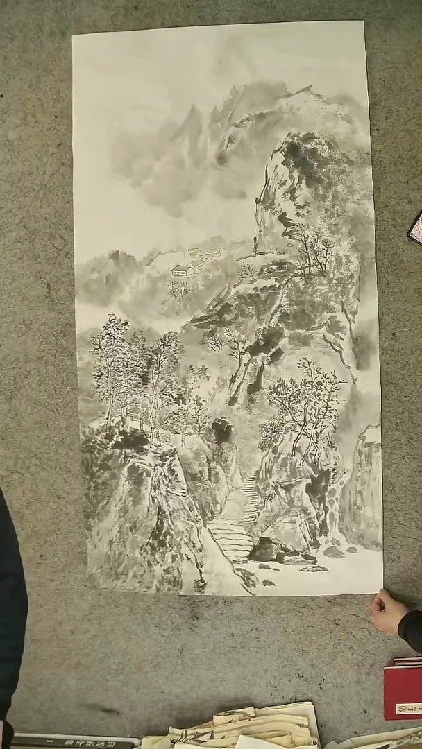 国画四尺整张   山水