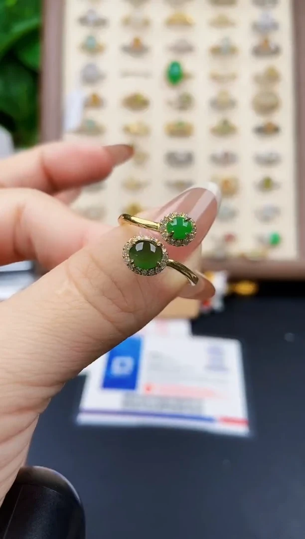银S925镶嵌戒指翡翠12