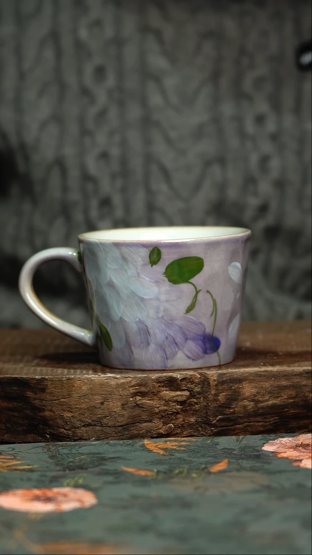 【闪购商品】杯釉下彩手工手绘同款陶器