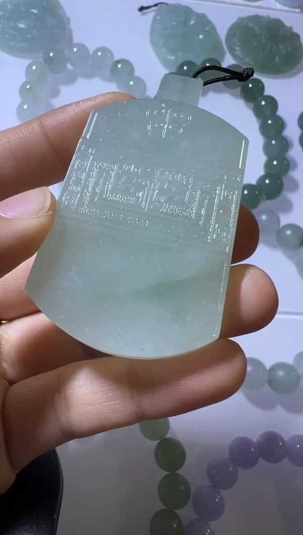 未镶嵌定制翡翠无事牌