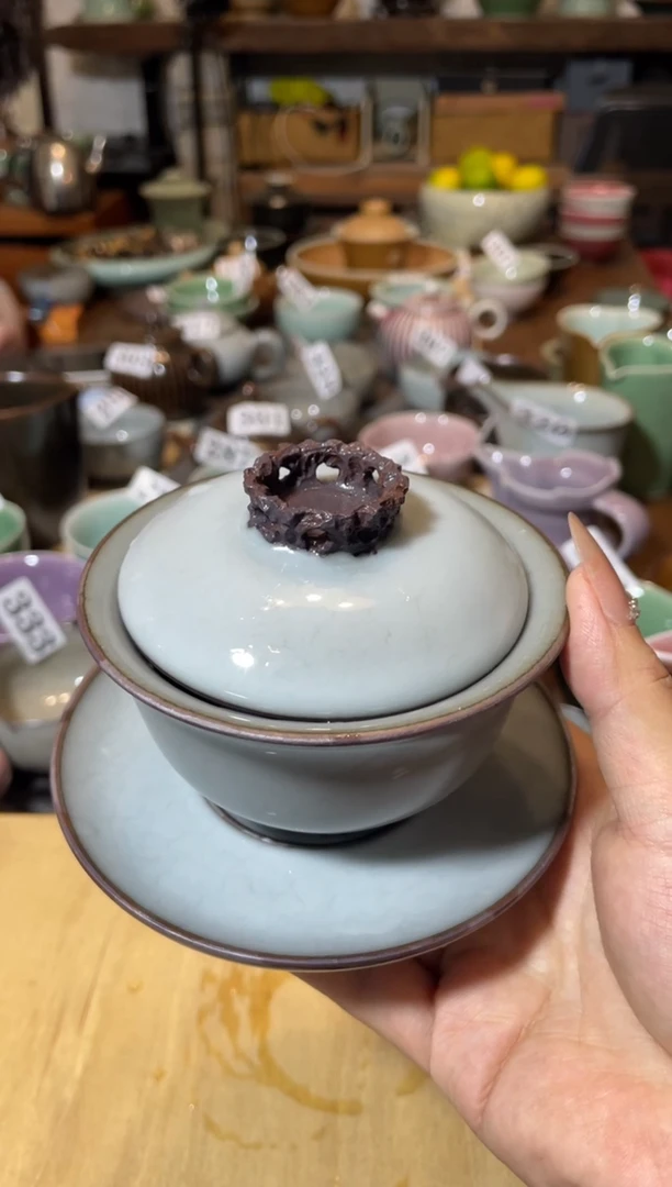 特价福利 微瑕 慧仙青瓷 碗身微微失圆 瑕疵特价