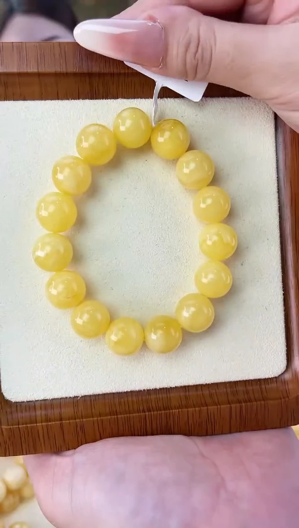 未镶嵌蜜蜡裸石手串