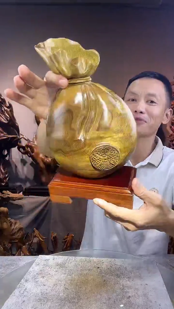 金丝楠哦***吧小叶桢楠随行摆件13
