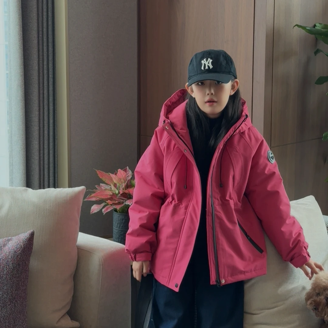 现货    冬季儿童女童连帽休闲时尚外套25058